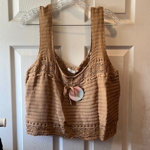 Crochet cropped tank